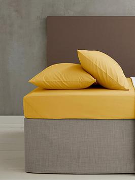 Catherine Lansfield Easy Iron Percale Extra Deep Fitted Sheet &Ndash; Ochre