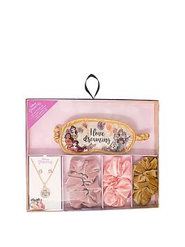 Disney Princess Gift Girls Earrings, Necklace, Eye Mask And Trio Scrunchie Set