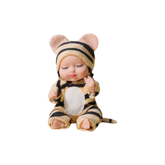 (Tiger) Lifelike Sleeping Newborn Baby Doll Limbs Can Be Rotated Christmas Present