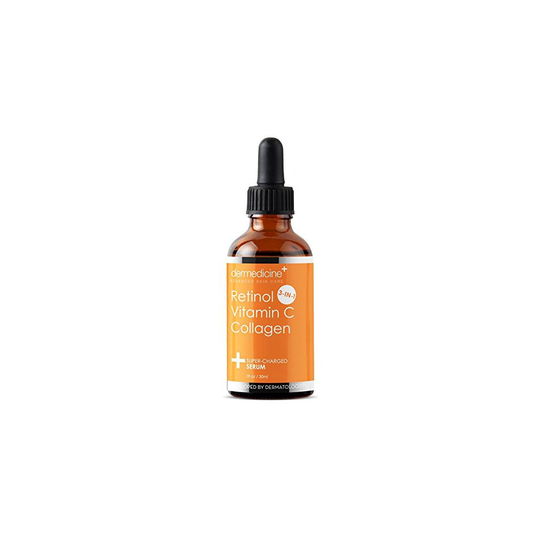 Retinol Vitamin C Collagen | Super Charged Anti-Aging Serum for Face | Pharmaceutical Grade Quality | Helps Smooth & Plump Fine Lines & Wrinkles & Bri
