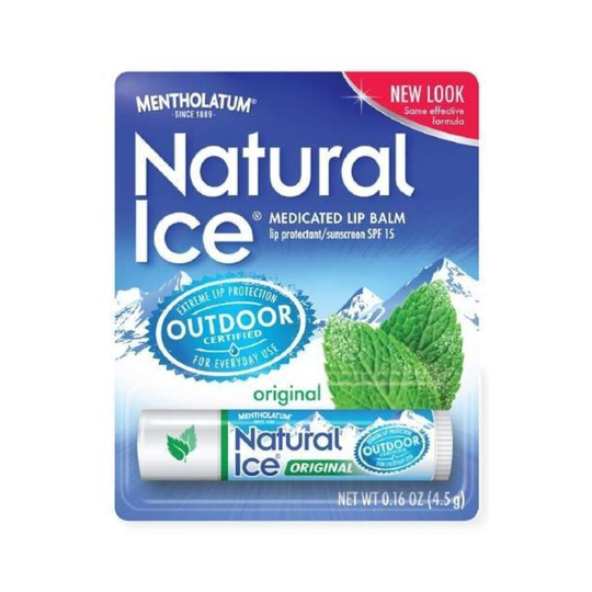 Mentholatum Natural Ice Lip Balm Original SPF 15 1 Each Packs of 6