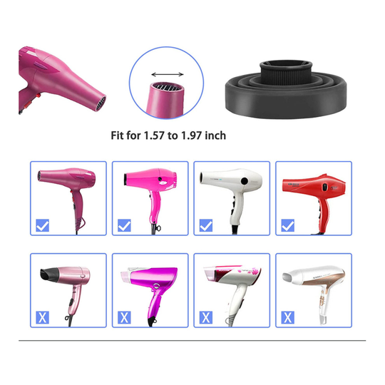 (Black) Universal Hair Dryer Diffuser Cover for Curly Hair