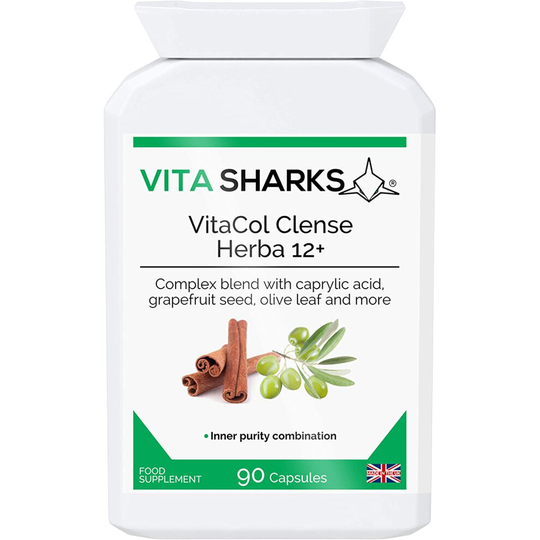 VitaCol Cleanse & Clear Herba 12+ Immunity Boosting Vegan Formula with Over 12 Natural Ingredients for Bowel & Colon Cleansing. Digestive Health &