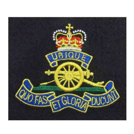 Royal Artillery Blazer Badge Embroidered Iron or Sew On