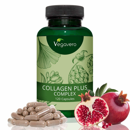 Vegan Collagen Complex Supplement by Vegavero (Protein from PLANTS, Not ANIMALS) With Natural Ginkgo Biloba, Pomegranate Seed Extract, Acerola,...