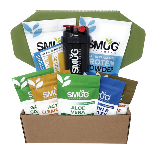 (Vanilla Ice Cream) 30 Day Weight Loss Package with Slimming Pills and Low Calorie Protein Powder - SMUG 30 Plan by SMUG Supplements