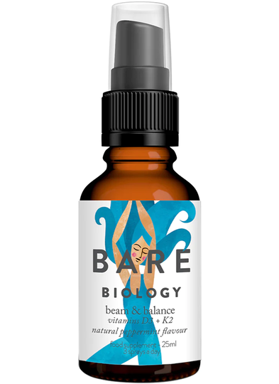 Bare Biology Beam & Balance Vit D3 & K2 Daily Spray 25ml