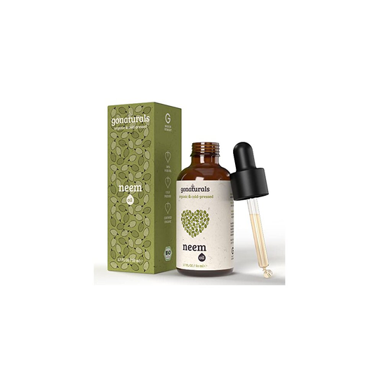 GONATURALS Cold Pressed Neem Oil for Skin - Organic Neem Oil - Neem Oil for Hair: Nail Oil, Eyebrow Oil & Scalp Oil for Hair Growth - Pure Neem