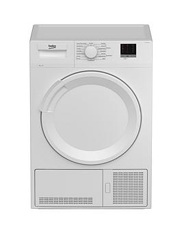 Beko Dtlce80051W 8Kg Load Fullsize Condenser Sensor Tumble Dryer - White
