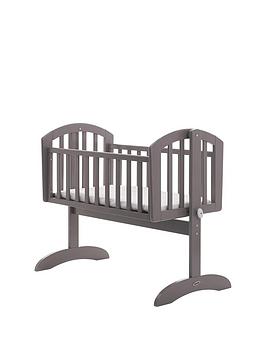 Obaby Sophie Swinging Crib & Mattress, Taupe Grey