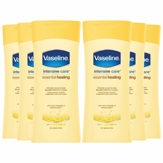 6pk Vaseline Intensive Care Essential Healing Body Lotion - 6 x 400ml Bottles