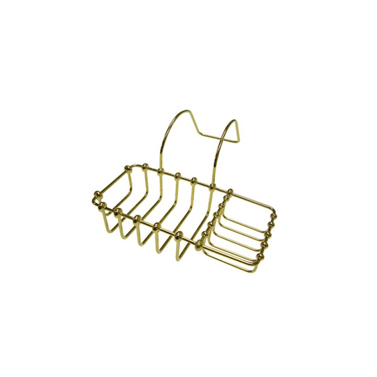 Kingston Brass CC2162 8 Inch Clawfoot Bath Soap & Sponge Holder - Polished Brass