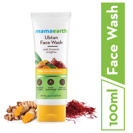 Mamaearth Ubtan Natural Face Wash for Dry Skin with Turmeric