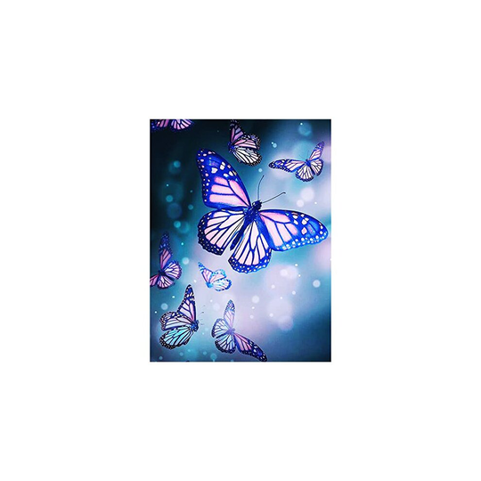 Butterfly 5D Diamond Painting Kits for Adults, POENOEN Animal DIY Full Drill Diamond Art Kits for Kids, Crystal Rhinestone Diamond Dotz Set