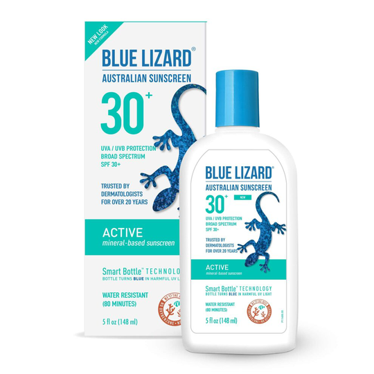 Blue Lizard Active Mineral-Based Sunscreen - No Oxybenzone, No Octinoxate - SPF 30+ UVA/UVB Protection, 5 oz