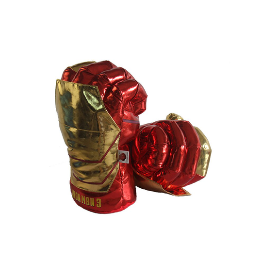 (Iron Man) 1Pair Spider-Man Hulk Plush Gloves Boxing Gloves Cosplay Props Kids Toys Gift