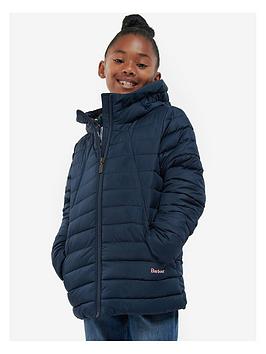 Barbour Girls Coraline Quilt Jacket - Navy, Navy, Size 6-7 Years, Women