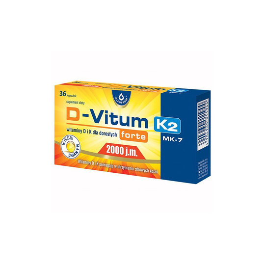 D-Vitum Forte 2000 IU K2 MK-7, 36 capsules for adults support immune system