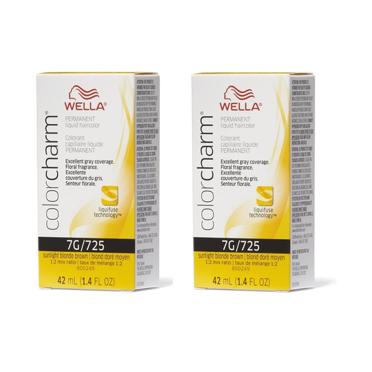 (7G - pack of 2) Wella Color Charm Haircolor 7G Sunlight Blonde Brown