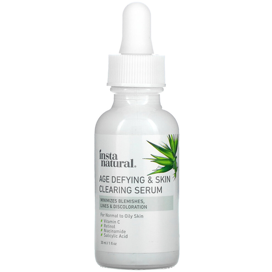 InstaNatural, Age-Defying & Skin Clearing Serum, 1 fl oz (30 ml)