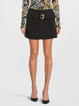 Versace Jeans Couture 90S Buckle Detail Mini Skirt - Black