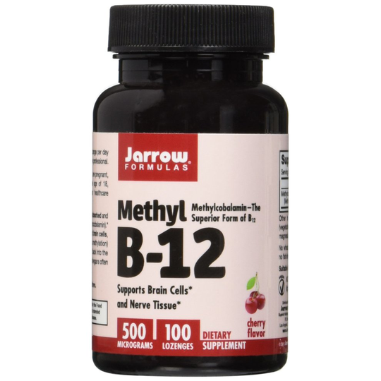 Jarrow Formulas Methyl B-12 500 mcg, Supports Brain Cells and Nerve Tissue, 100 Lozenges