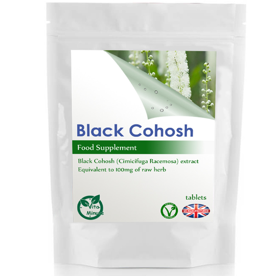 Black Cohosh 100mg Extract - 60 Tablets (V) Menopause Support, UK
