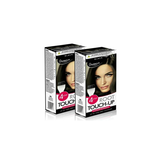 (Black) 2packs of Glamorize 4-step Root Touch Up