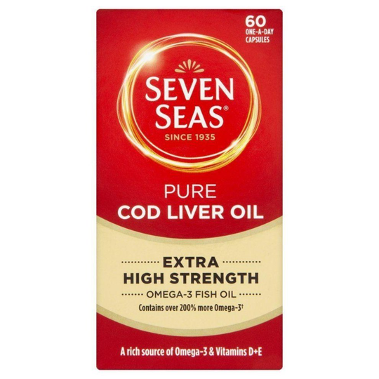 Seven Seas Pure Cod Liver Oil Extra High Strength 60 Capsules