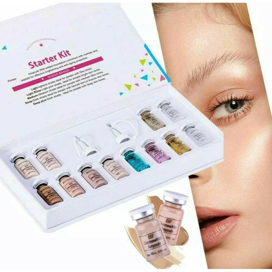 Skin Care 12 Bottle BB Glow Kit Ampoule Brightening Serum Foundation