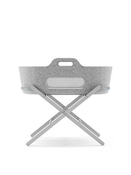 Snuz Snuzbaskit Moses Basket &Amp; Grey Stand Set - Light Grey