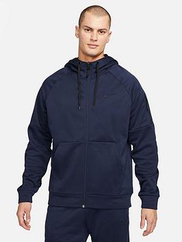 Nike Train Therma Full Zip Sweat Hoodie - Navy/Black