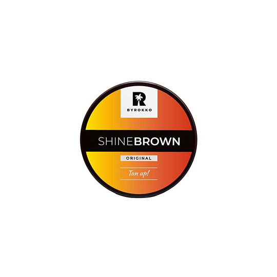 BYROKKO Shine Brown Premium Tanning Accelerator Cream (190 ml), Effective in Sunbeds & Outdoor Sun, Achieve a Natural Tan with Natural Ingre
