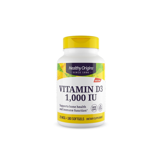 Healthy Origins Vitamin D3 1,000 IU, 180 Softgels