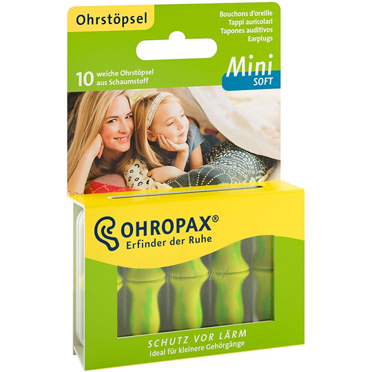 Anatomically Shaped in-Ear Ear Plugs for Small Ear Canal and for Children - Foam - for Relaxing, Sleeping and Listening to Music - Pack of 10