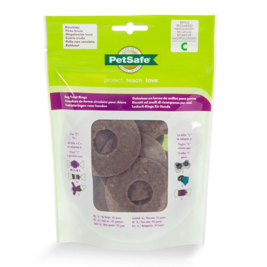 PetSafe All Natural Rawhide Treat Refill for Busy Buddy Dog Chew Toy, Size C