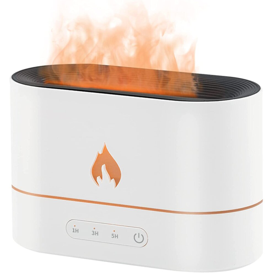 200ml Aroma Diffuser with Flame Effect, White