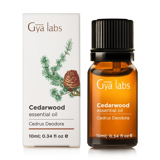 Cedarwood Essential Oil 10 ml - 100% Pure, Undiluted, Natural & Therapeutic Grade for Aromatherapy, Skin and Relaxation - Gya Labs