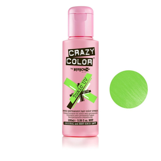 Crazy Color GO TOXIC UV semi permanent hair colour cream 100ML