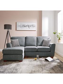 Very Home Hopton Left Hand Chaise Sofa - Grey