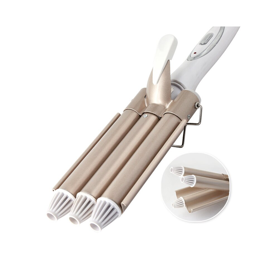 KEMEI Professional Triple Jumbo Barrel Curling Iron Ceramic
