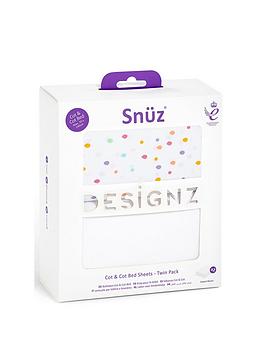 Snuz Cot &Amp; Cot Bed 2 Pack Fitted Sheet - Multi