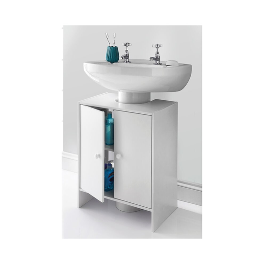 Spaceways Undersink Cabinet Place shampoo, shower gel, rolls- White
