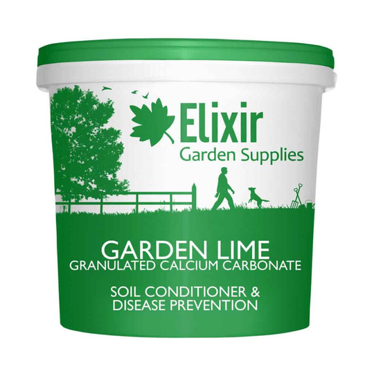 (Tub, 2kg) Elixir Gardens Granular Garden Lime Agricultural Limestone pH Soil Improver Calcium Magnesium |1kg - 25kg | supplied in a Bag or Re-Sealabl