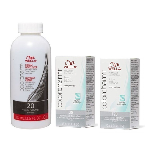 (T28+T28+Developer (vol.20)) Wella Colour Charm Liquid Colour Toner 42ml