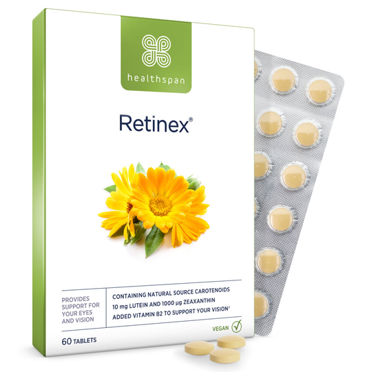 Healthspan Retinex, 60 Tablets, 10mg Lutein, Vegan