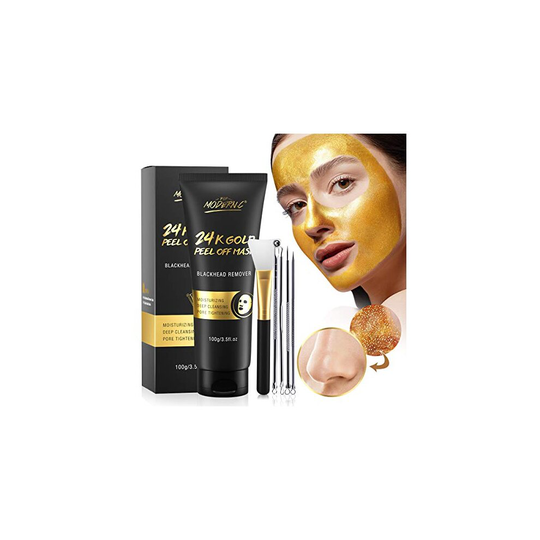 Blackhead Remover Mask, 24K Gold Peel Off Mask, Gold Facial Mask Anti-Aging, Deep Cleansing, Reduces Fine Lines...