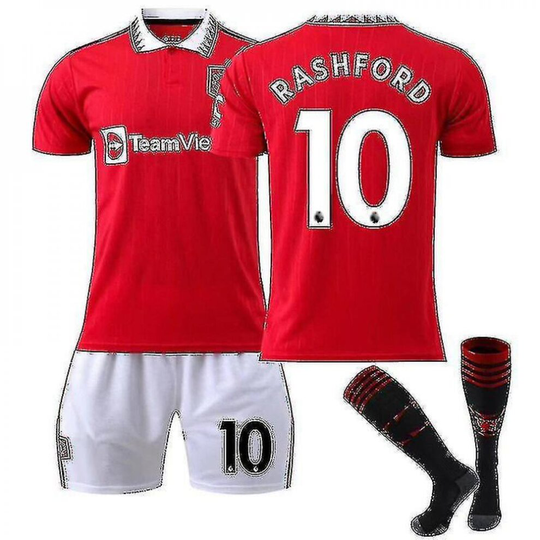 (RASHFORD 10, M) 2022-2023 New Manchester United Jersey Kits Adult Soccer Jersey Training T-shirt Kids Football Jerse