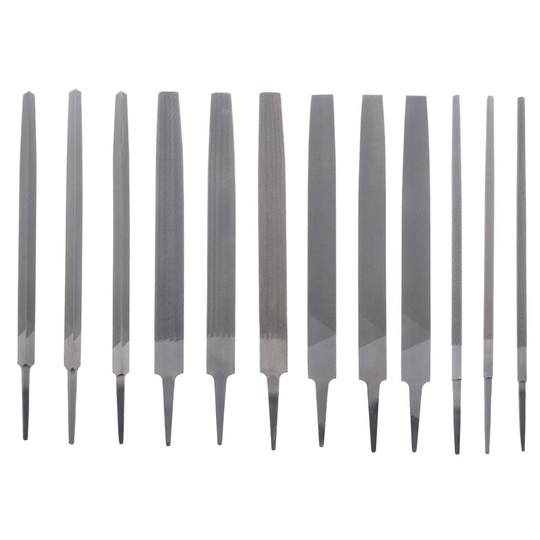 12Pcs 8Inch T12 Engineers Files Bastard 2nd Cut Smooth Various Shape