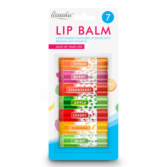 Lip Balm Set 7pk | Flavoured Lip Balms with Beeswax and Vitamin E